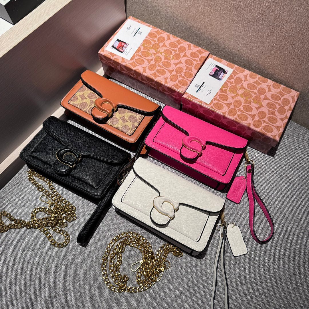 Luxury Texture Leather Handbag - Coach