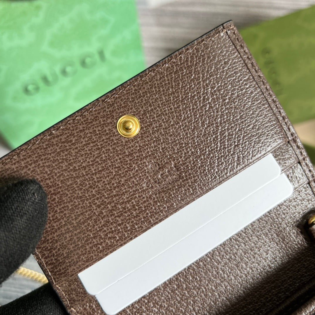 Ophidia GG Card Case Wallet Supreme canvas beige for women - Gucci - Image 7