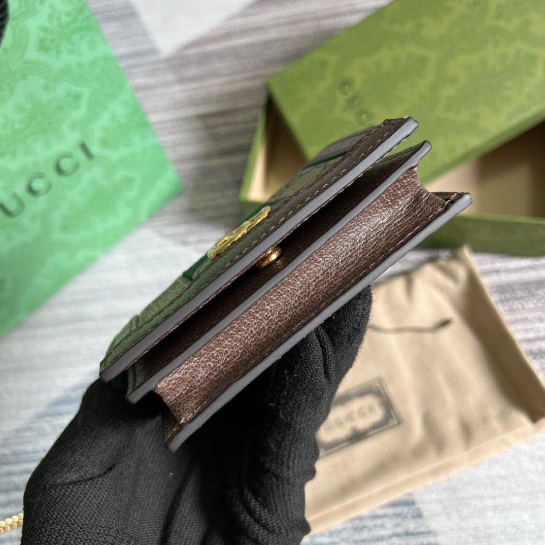 Ophidia GG Card Case Wallet Supreme canvas beige for women - Gucci - Image 4