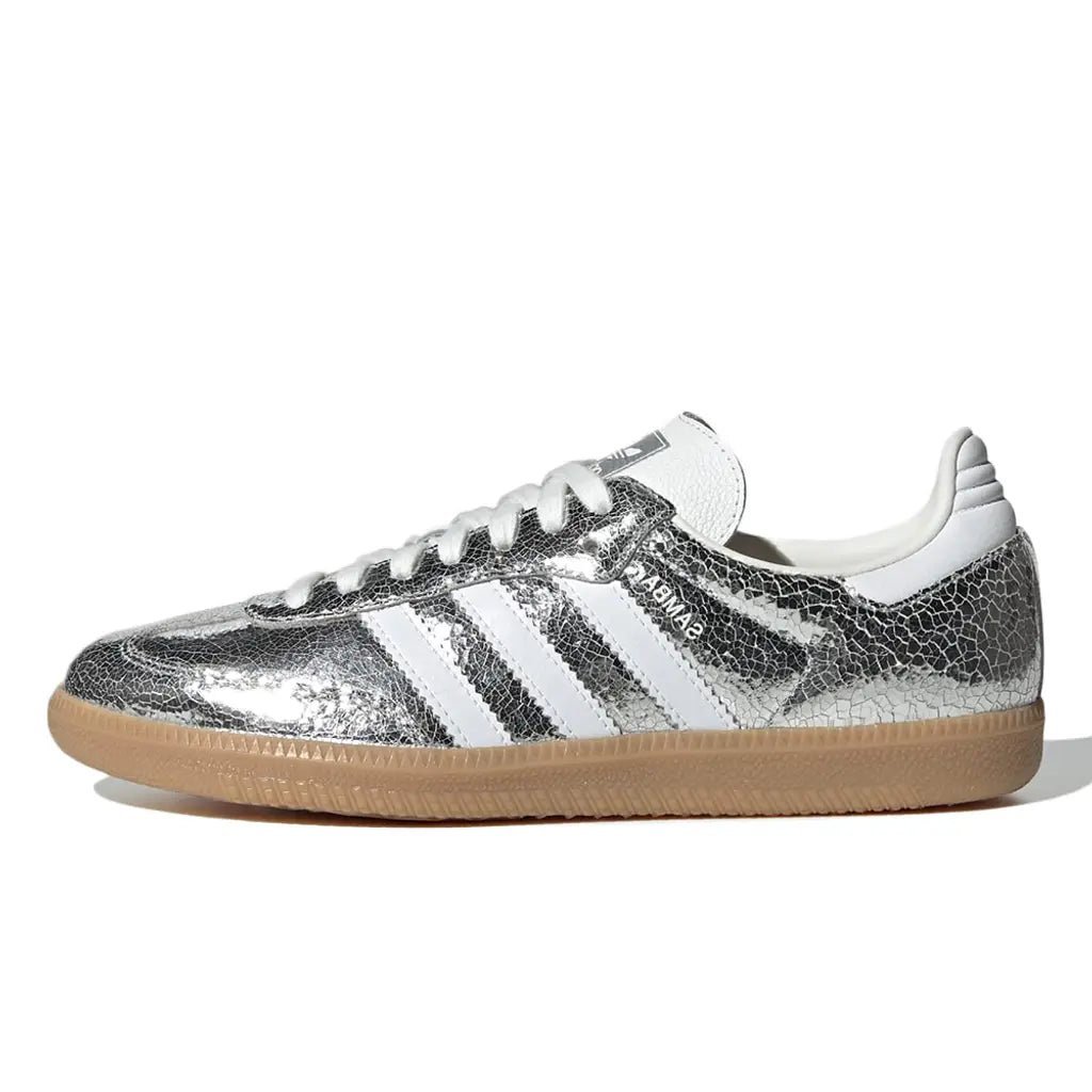 Samba OG silver metallic cracked leather - adidas