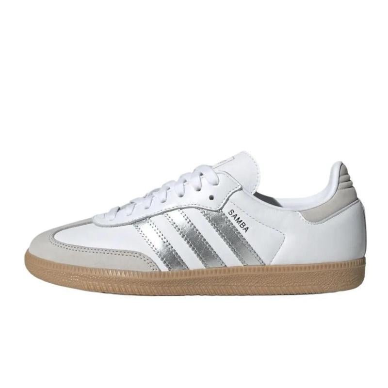 Samba and white silver metallic gray - adidas