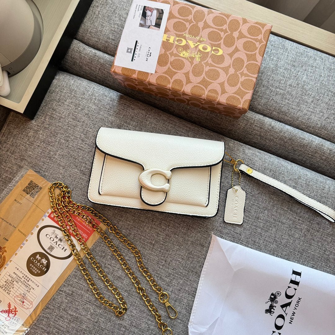 Luxury Texture Leather Handbag - Coach - Image 2