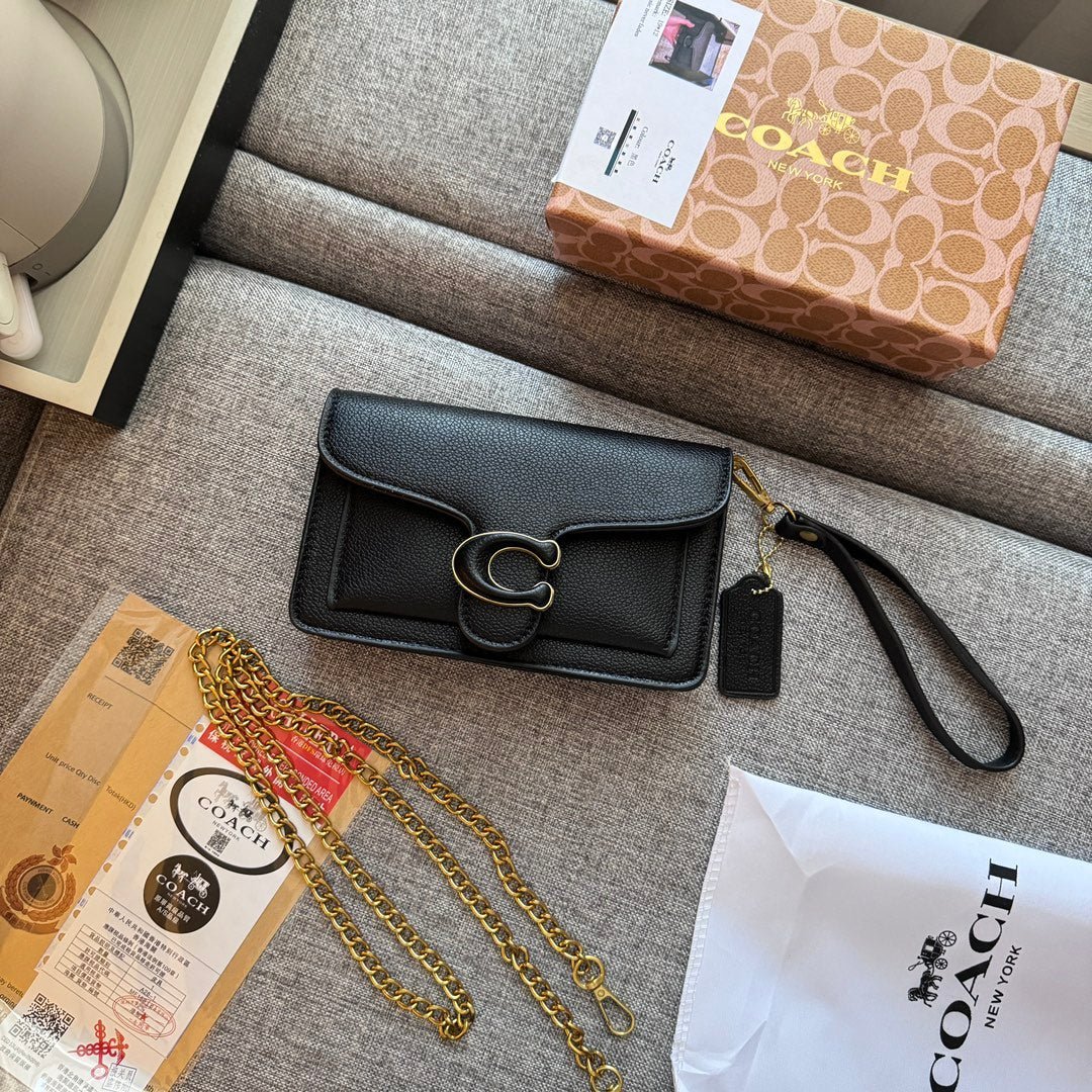 Luxury Texture Leather Handbag - Coach - Image 3